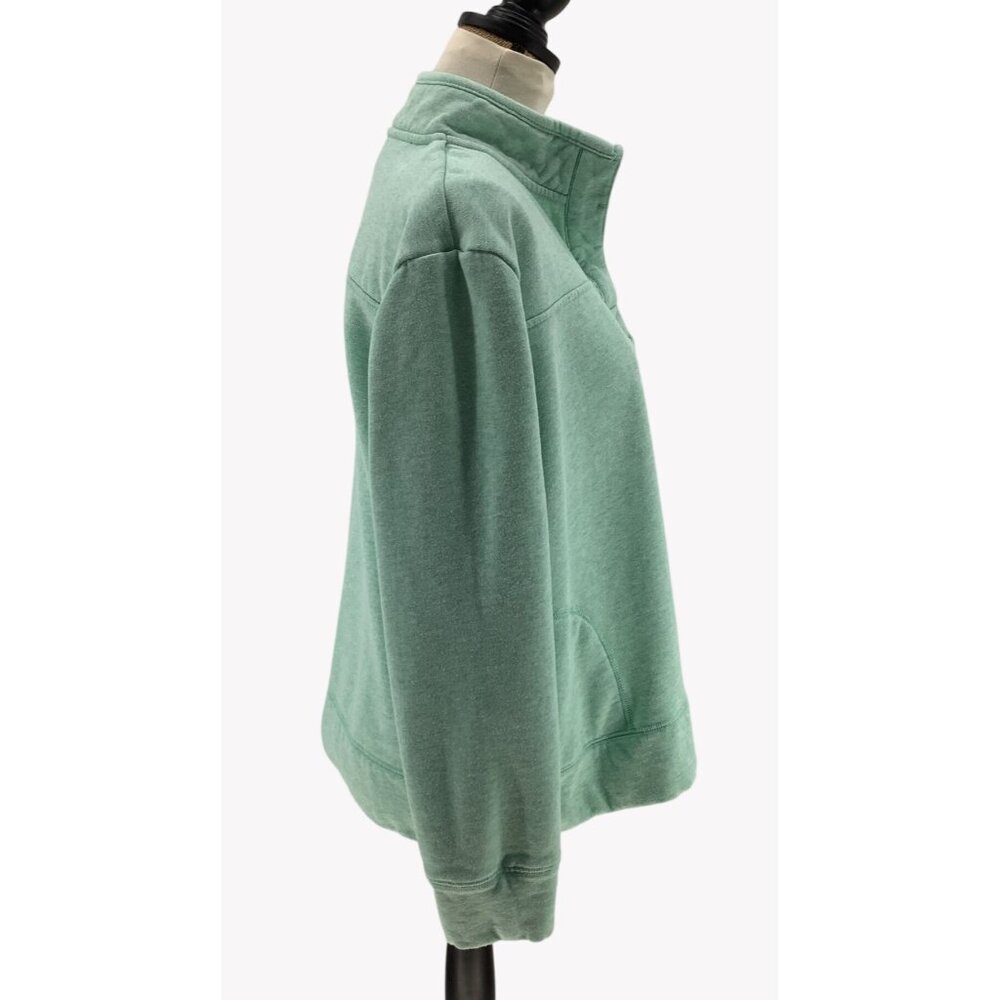 State Of Mine VIRGINIA Womans XL Quarter Button Pullover Mint Green Sweatshirt - Picture 4 of 9